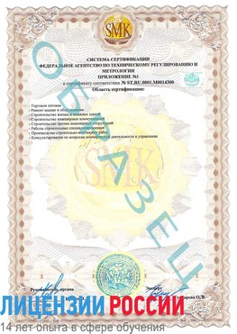 Образец сертификата соответствия (приложение) Песьянка Сертификат OHSAS 18001